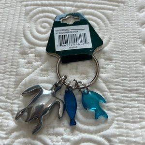 Sea Turtle and Fish keychain